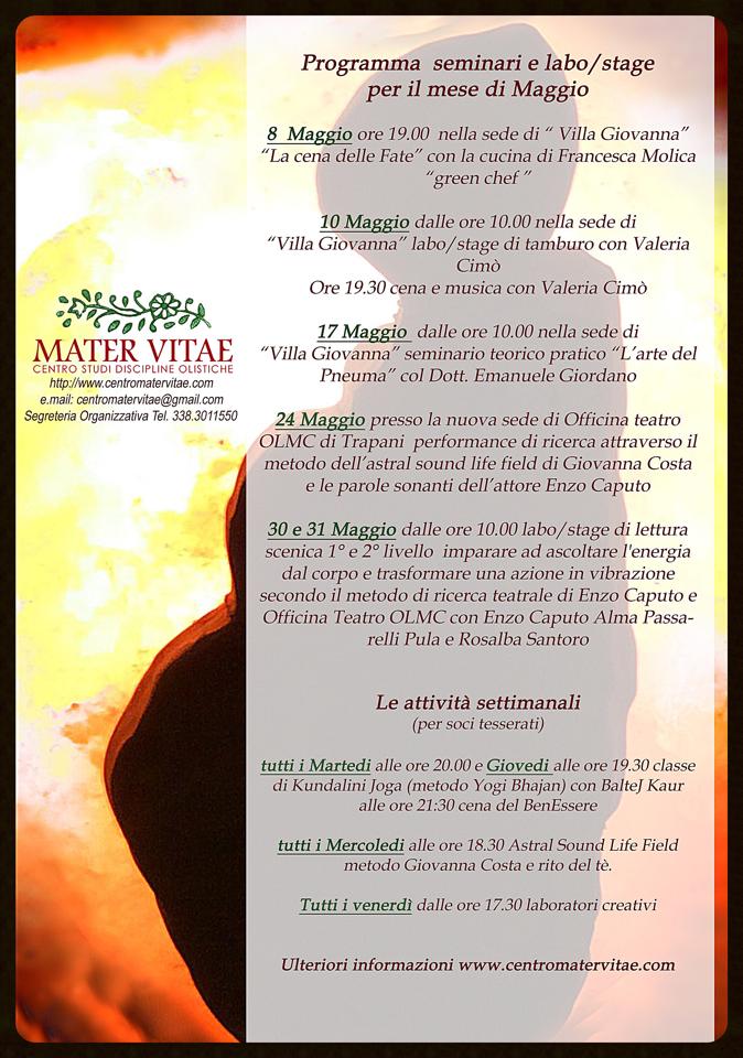Calendario Eventi Messina Mater Vitae