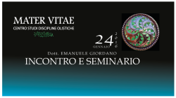 Emanuele Giordano a Mater Vitae